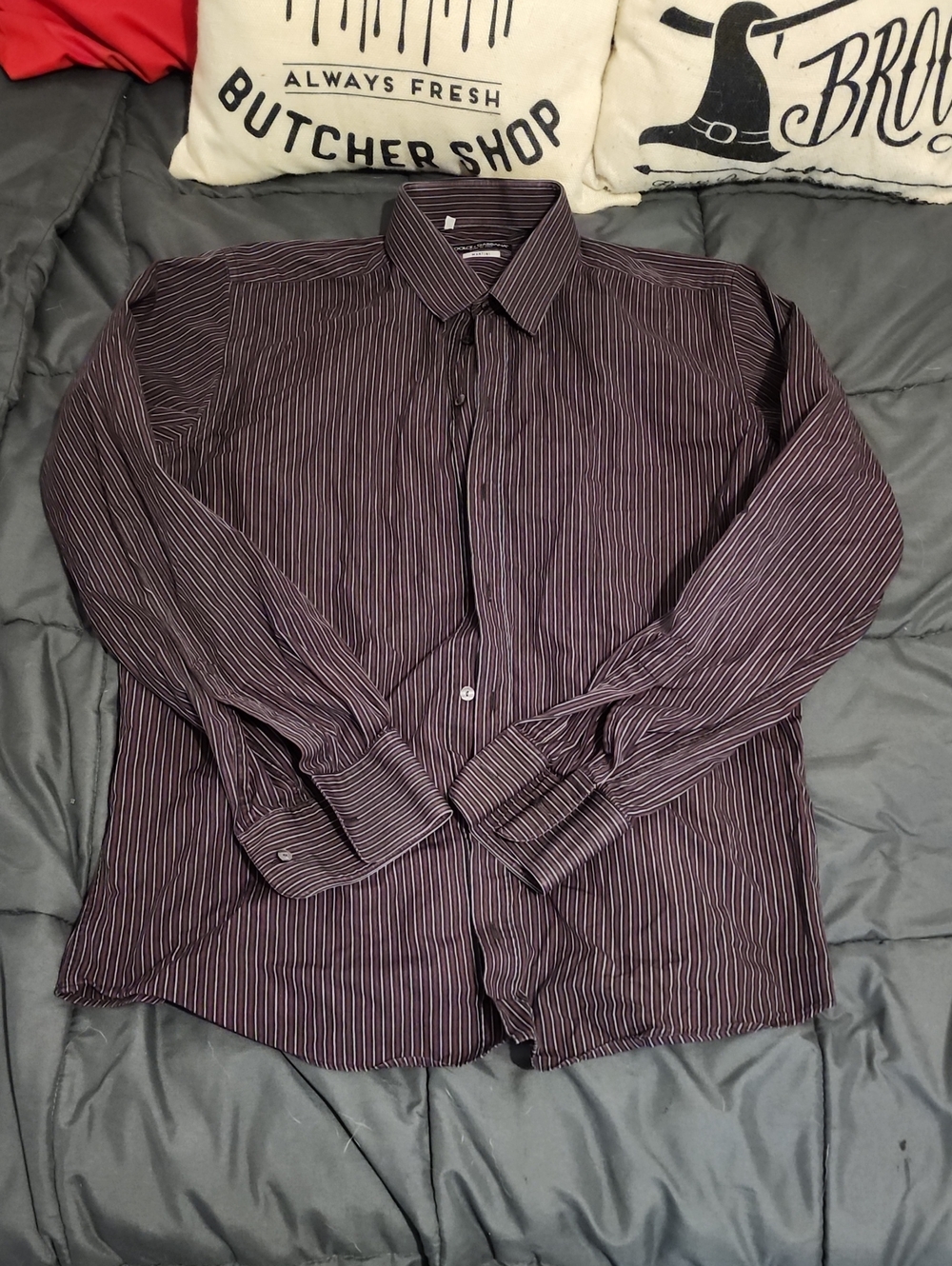Authentic Dolce And Gabbana Men's Button Down Dress Shirt Made In Italy